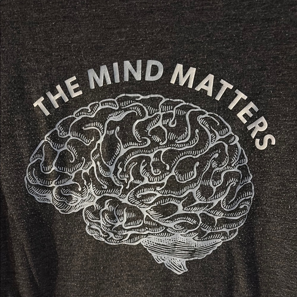 Grey graphic long sleeve tee